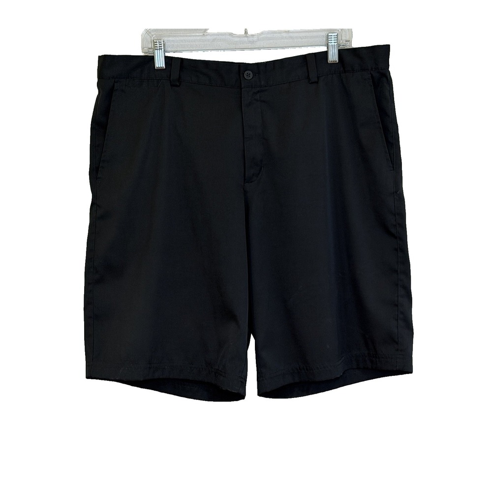 Nike Golf Dri Fit Chino Shorts Mens Sz 38 Black Standard Fit Stretch Performance